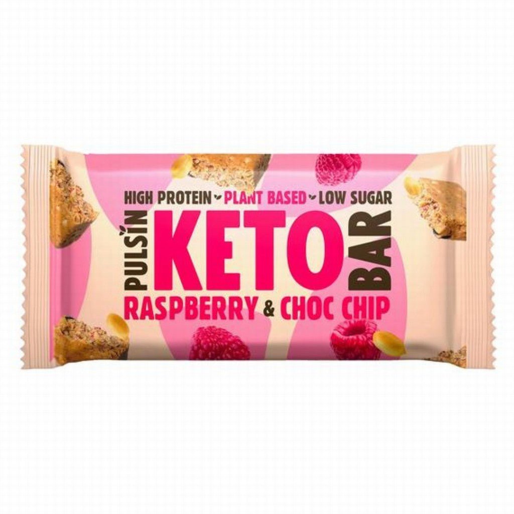 Pulsin Raspberry & Choc Chip Keto Bar - Earthfare Supermarket - 5060142013516