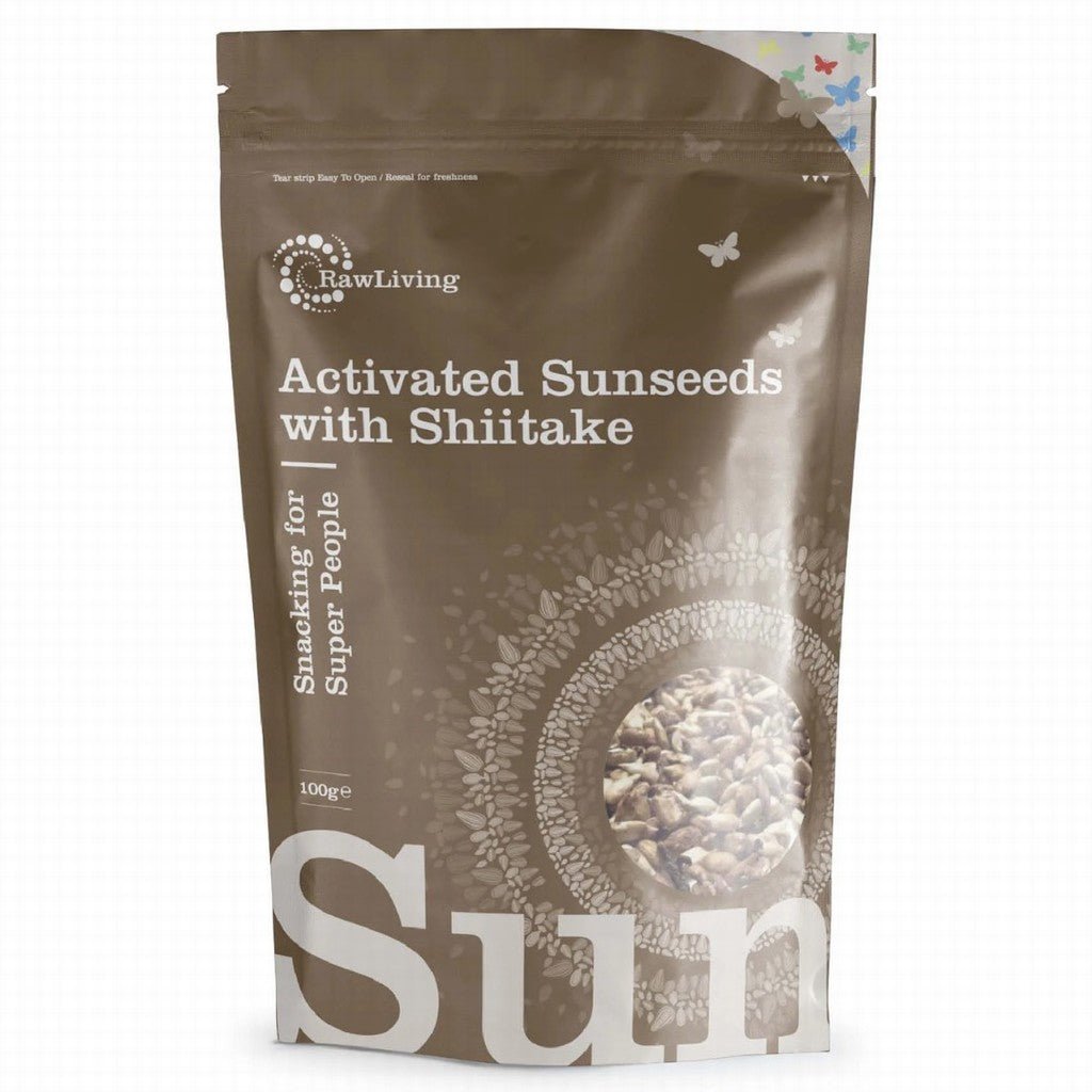 Raw Living Activated Sunseeds with Shiitake 100g - Earthfare Supermarket - 5060116152067