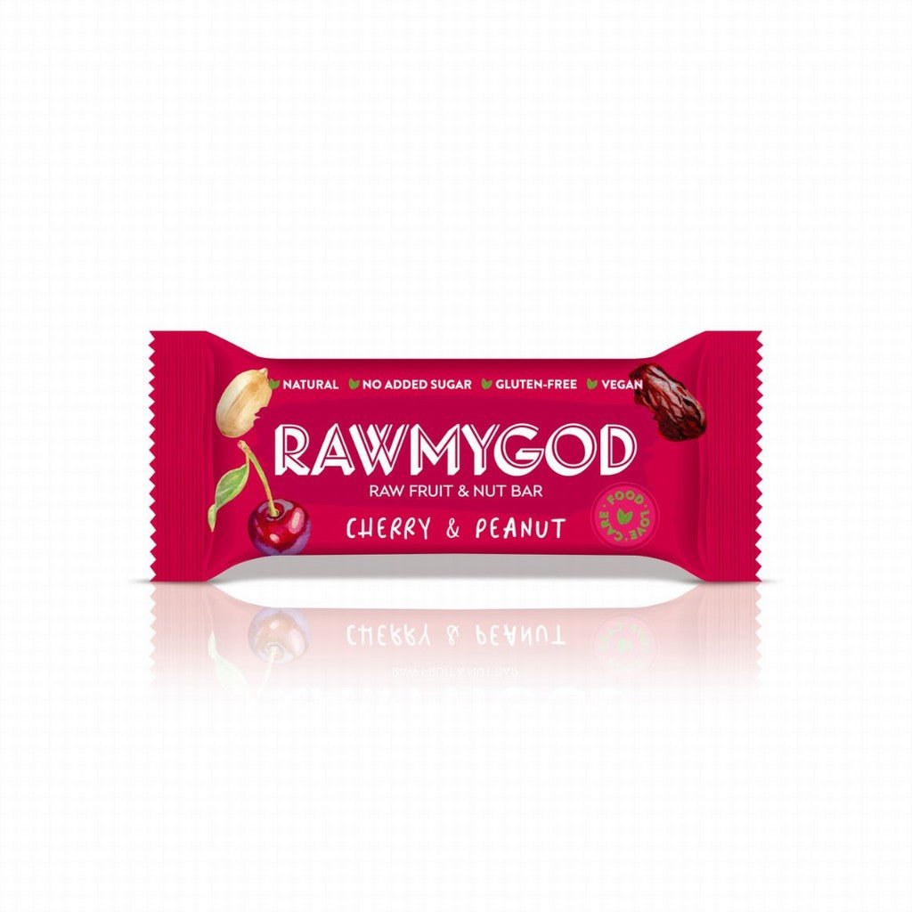 Rawmygod Cherry & Peanut Fruits & Nut Bar - Earthfare Supermarket - 8681737404280