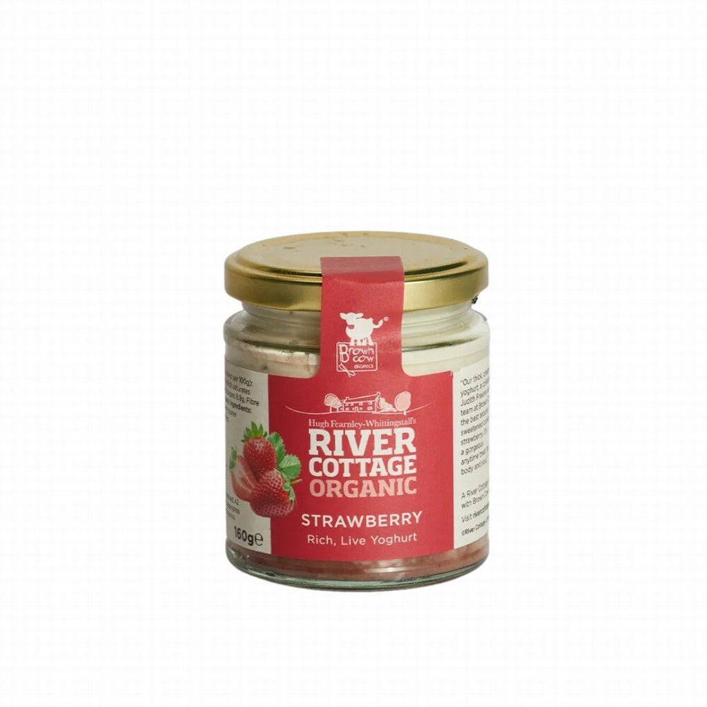 River Cottage Yoghurt Strawberry 160ml - Earthfare Supermarket - 5060145290655