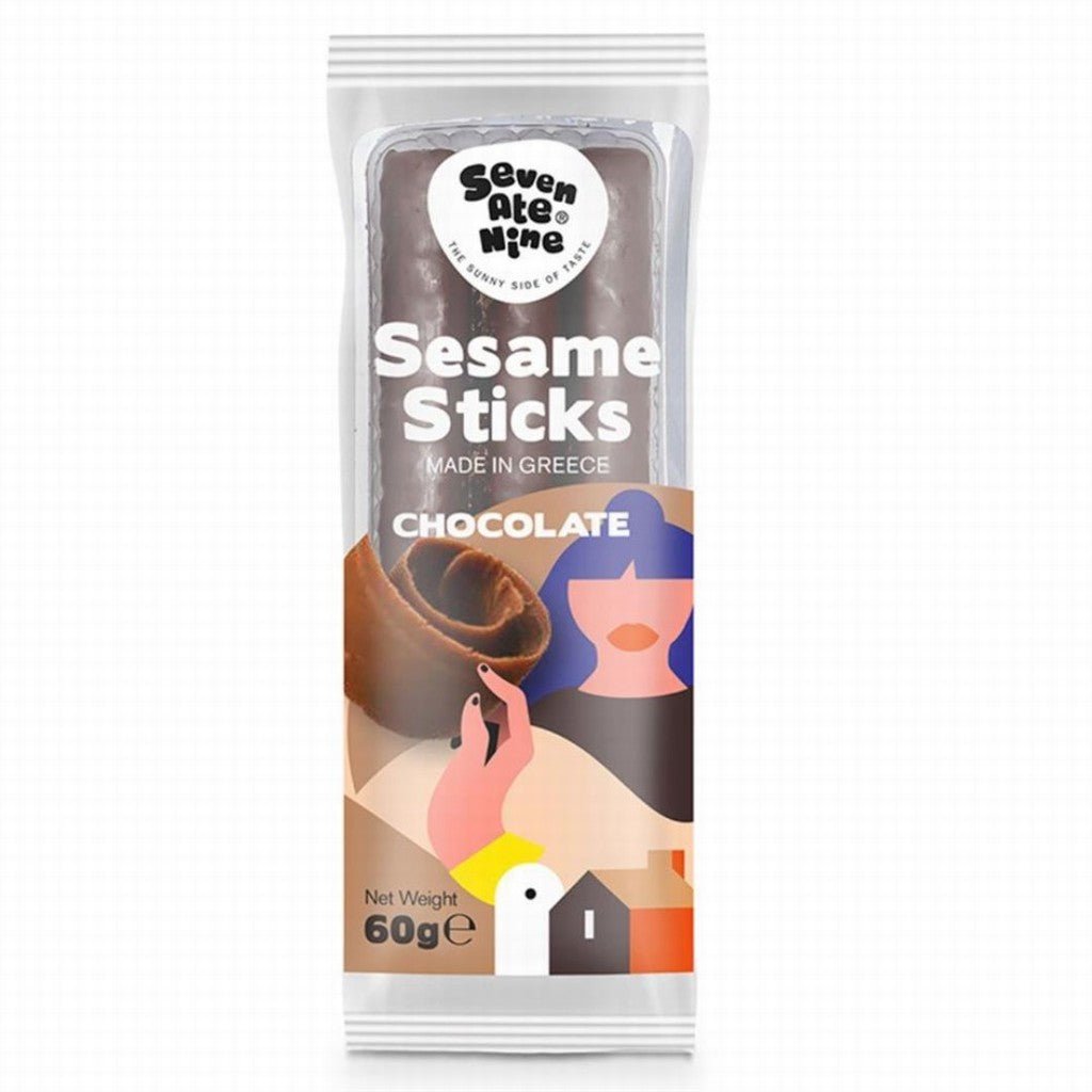 Seven Ate Nine Sesame Sticks with Chocolate - Earthfare Supermarket - 5200408802939