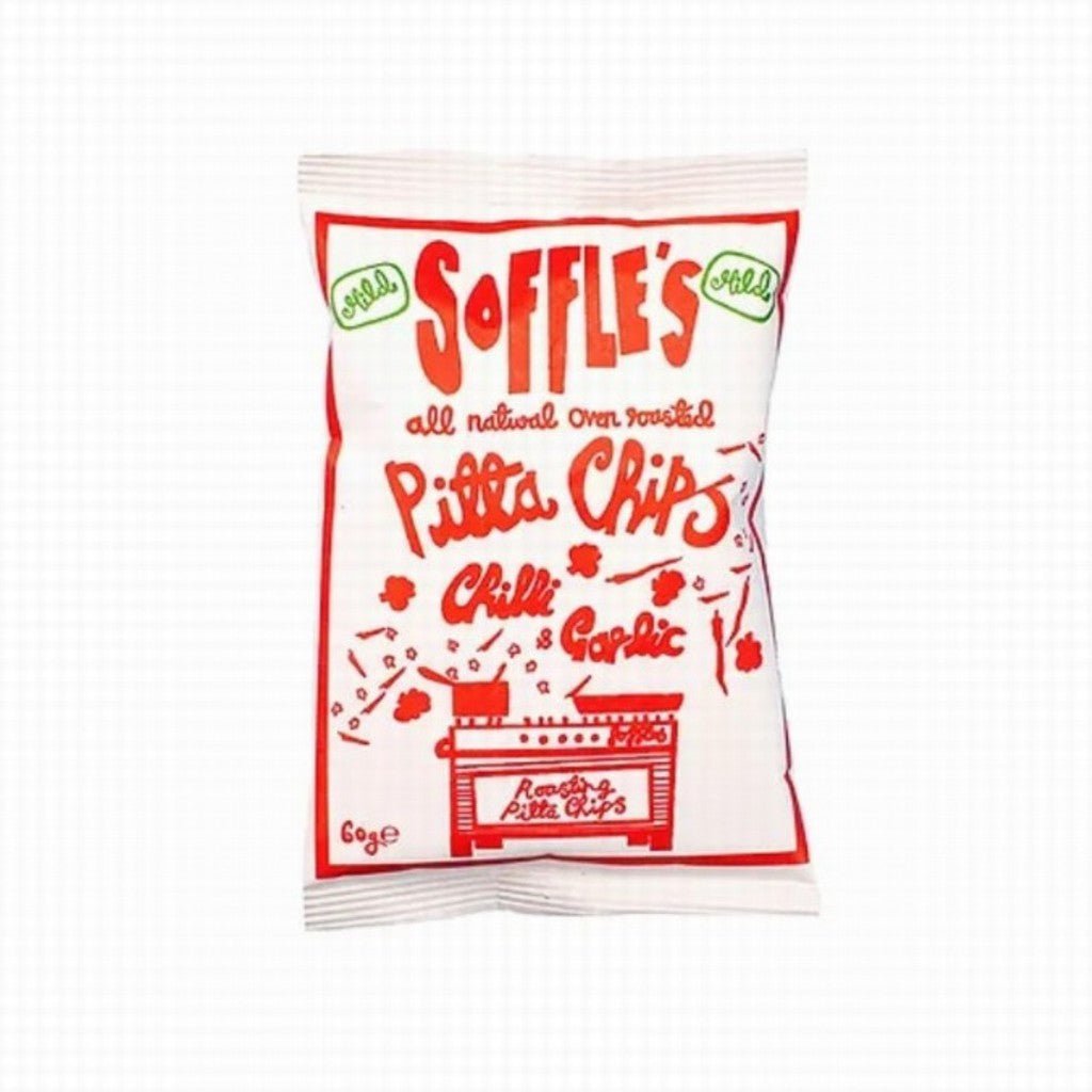 Soffles Chilli & Garlic Pitta Chips - Earthfare Supermarket - 5050665038424