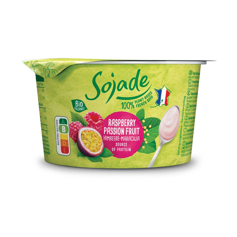 Sojade Organic Raspberry & Passionfruit Soya Yoghurt Alt - Earthfare Supermarket - 3273221093800