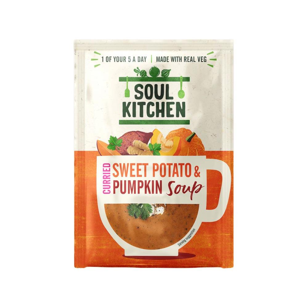 Soul Kitchen Curried Sweet Potato & Pumpkin Instant Soup 25g - Earthfare Supermarket - 5070000565125