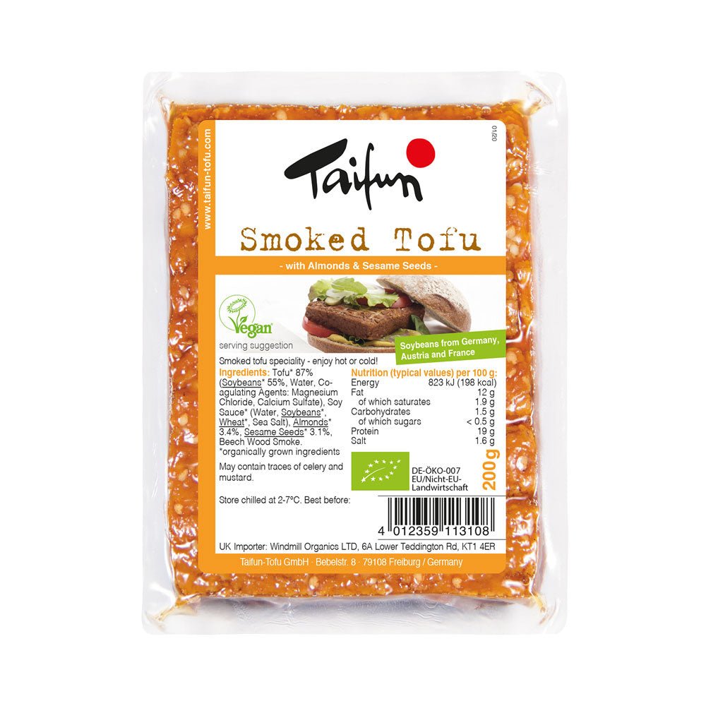 Taifun Organic Smoked Tofu With Almonds & Sesame Seeds - Earthfare Supermarket - 4012359113108