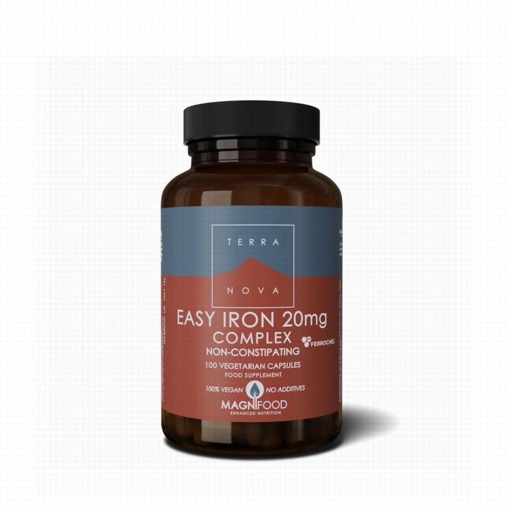 Terranova Easy Iron 20Mg Complex 100Caps - Earthfare Supermarket - 5060203791100