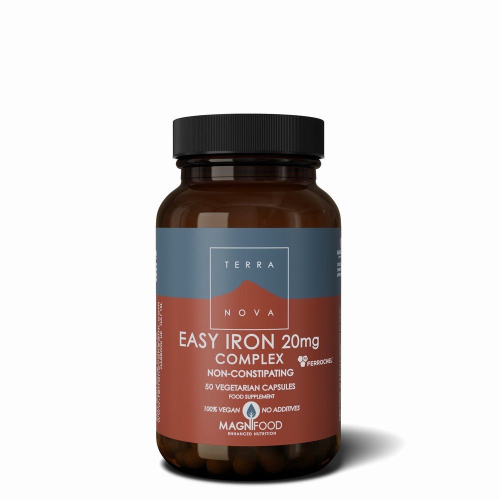 Terranova Easy Iron 20Mg Complex 50caps - Earthfare Supermarket - 5060203791094