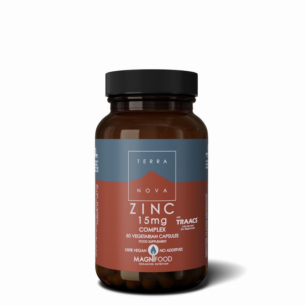 Terranova Zinc 15Mg Complex 50caps - Earthfare Supermarket - 5060203791155