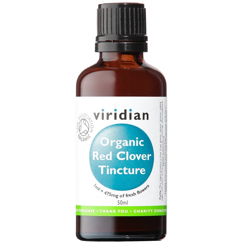 Viridian Organic Red Clover Tincture 50ml - Earthfare Supermarket - 5060003596127