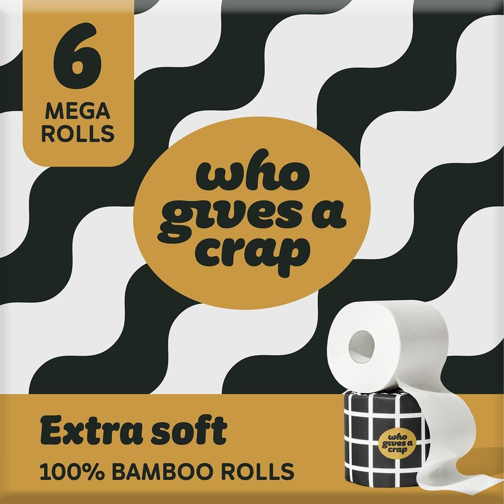 Who Gives A Crap Classic Extra Soft Toilet Rol 6 Mega Rolls - Earthfare Supermarket - 9352369001350
