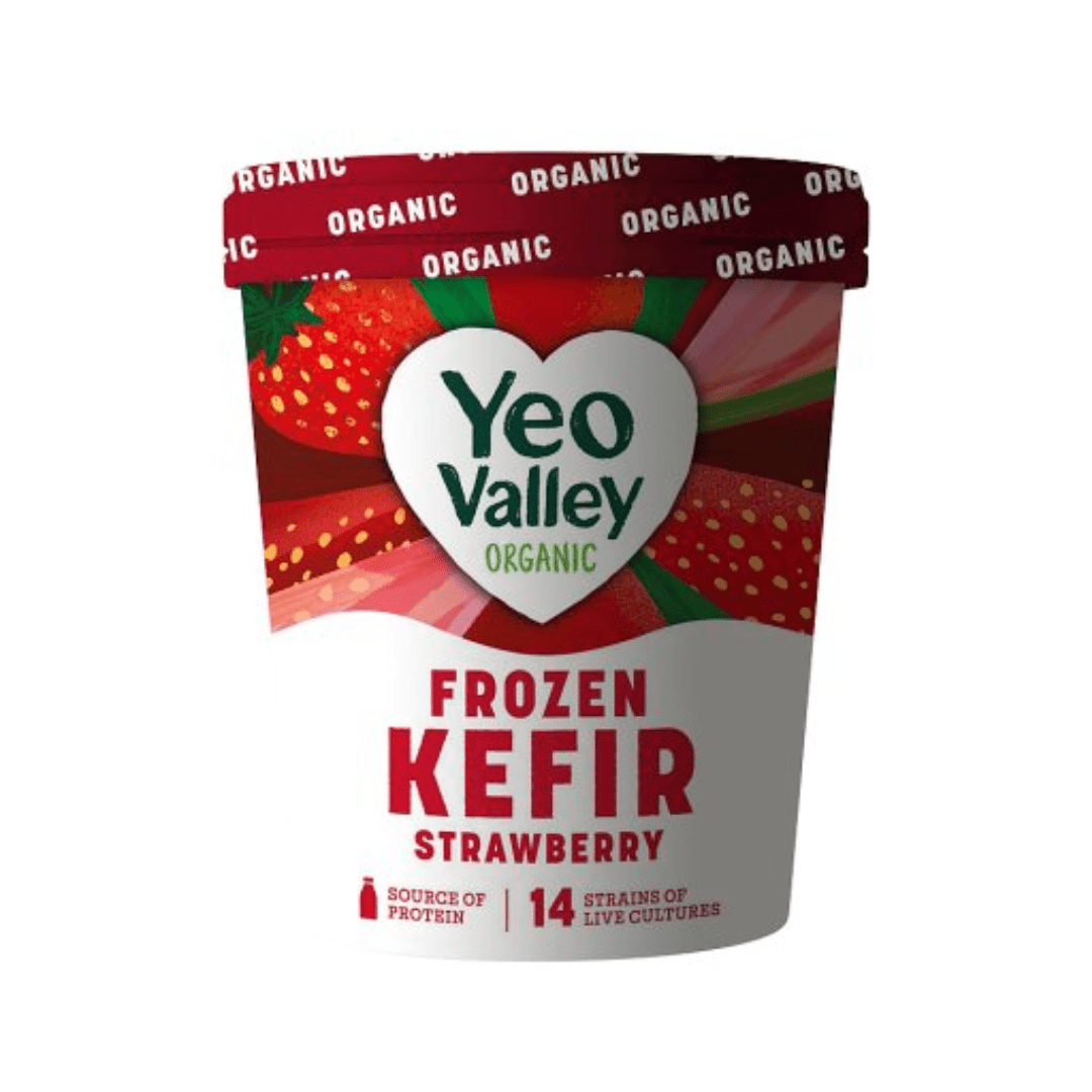 Yeo Valley Frozen Kefir Strawberry 500ml - Earthfare Supermarket - 5036589253419